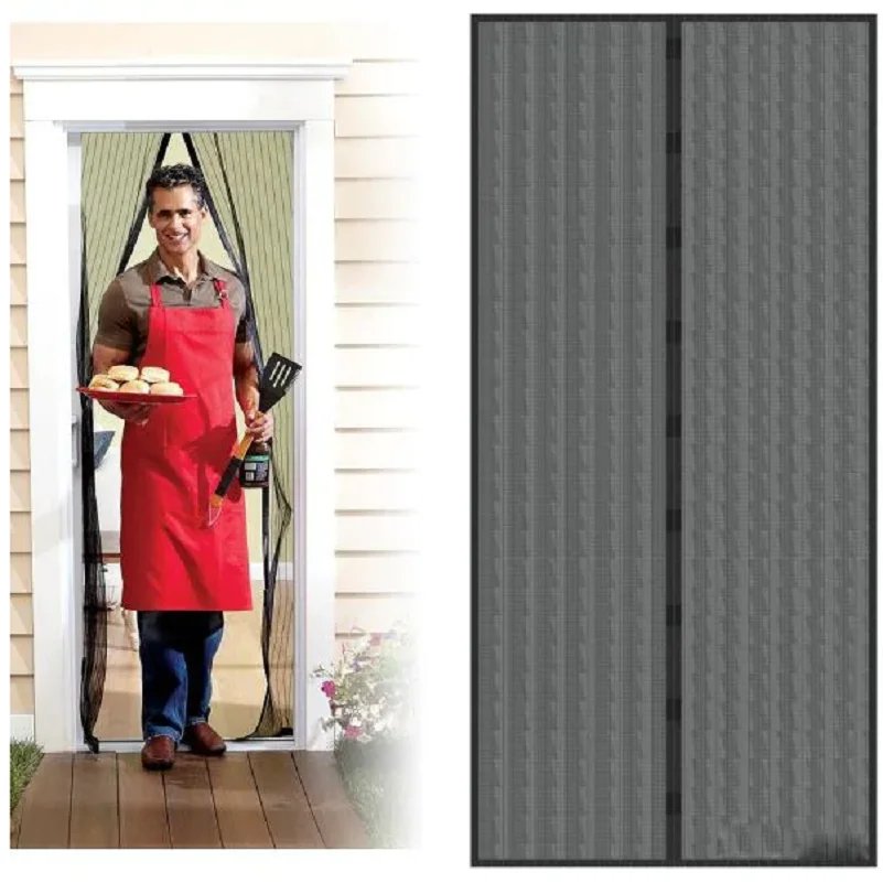 Magnetic Polyester Insect Screen Soft Mesh Door Anti Zanzara Window Anti Mosquito Door Plastic Curtain Net
