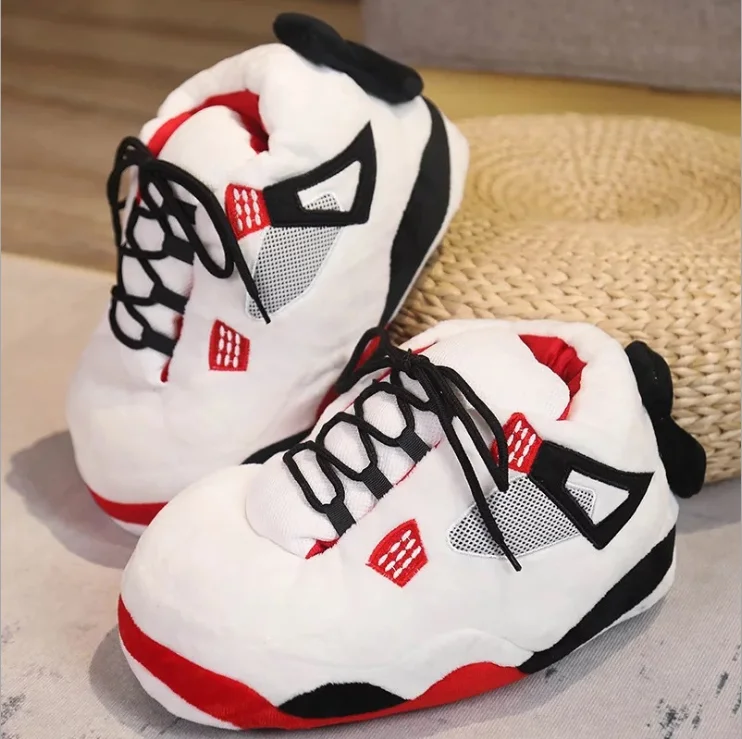 
2021 New Design Customized Winter Warm Home Indoor House Shoes Felt AJ Yezzy Plush Slipper 