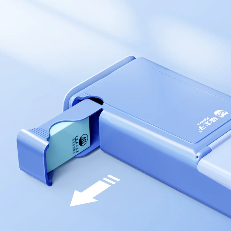 Пенал для детей Ushare, портативный Школьный набор, Жесткий Чехол для карандашей с 5 кнопками, магнитный бокс для цветных ручек