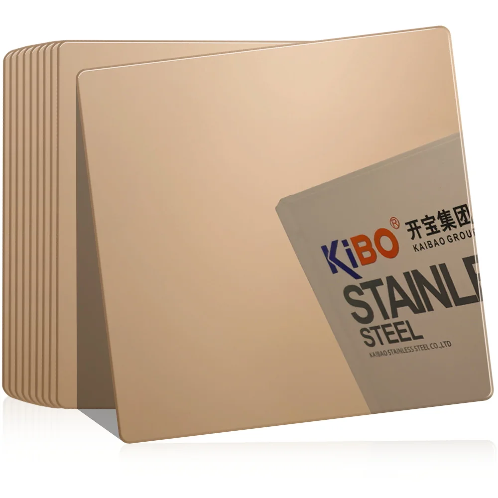 8K Copper Mirror PVD Coating Titanium Sheet Stainless Steel Decorative Plates Inox AISI ASTM SUS SS 201 304 316 Cold Hot Rolled