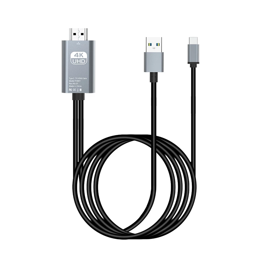 Quality assurance High Speed 4K 60Hz HDMI cables for TV, Certified USB Type C to HDMI Cable for HDTV