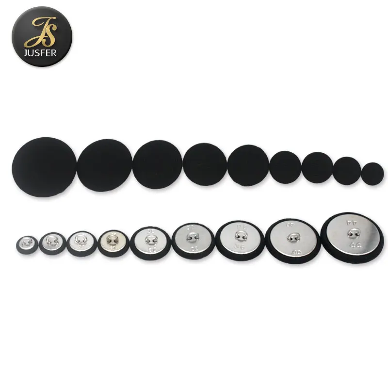 Self covered aluminium shank button blank iron wire back combined Button