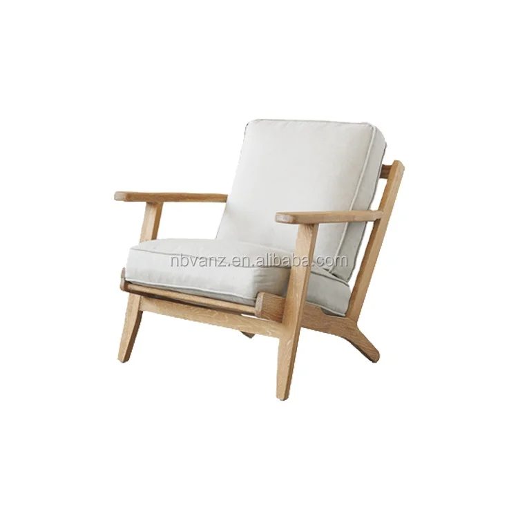 High quality french style vintage chair oak wood single seater sofa Wood Beach chairs Wholesale