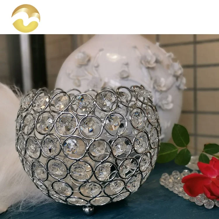 
Crystal metal wedding restaurant ornaments luxury candle holders for home decor 2020 
