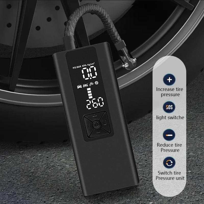 RIBOTON Automobile High-power Tire Vehicle Mounted Inflation Electric Pump Wireless Portable Car Air Pump
