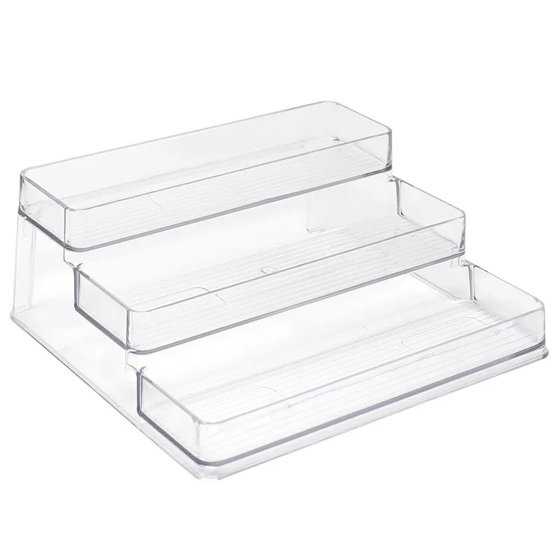 3 уровня прозрачный специй стекло специй-баночка органайзер для Шкаф Кухня Кладовая полка-органайзер спальни