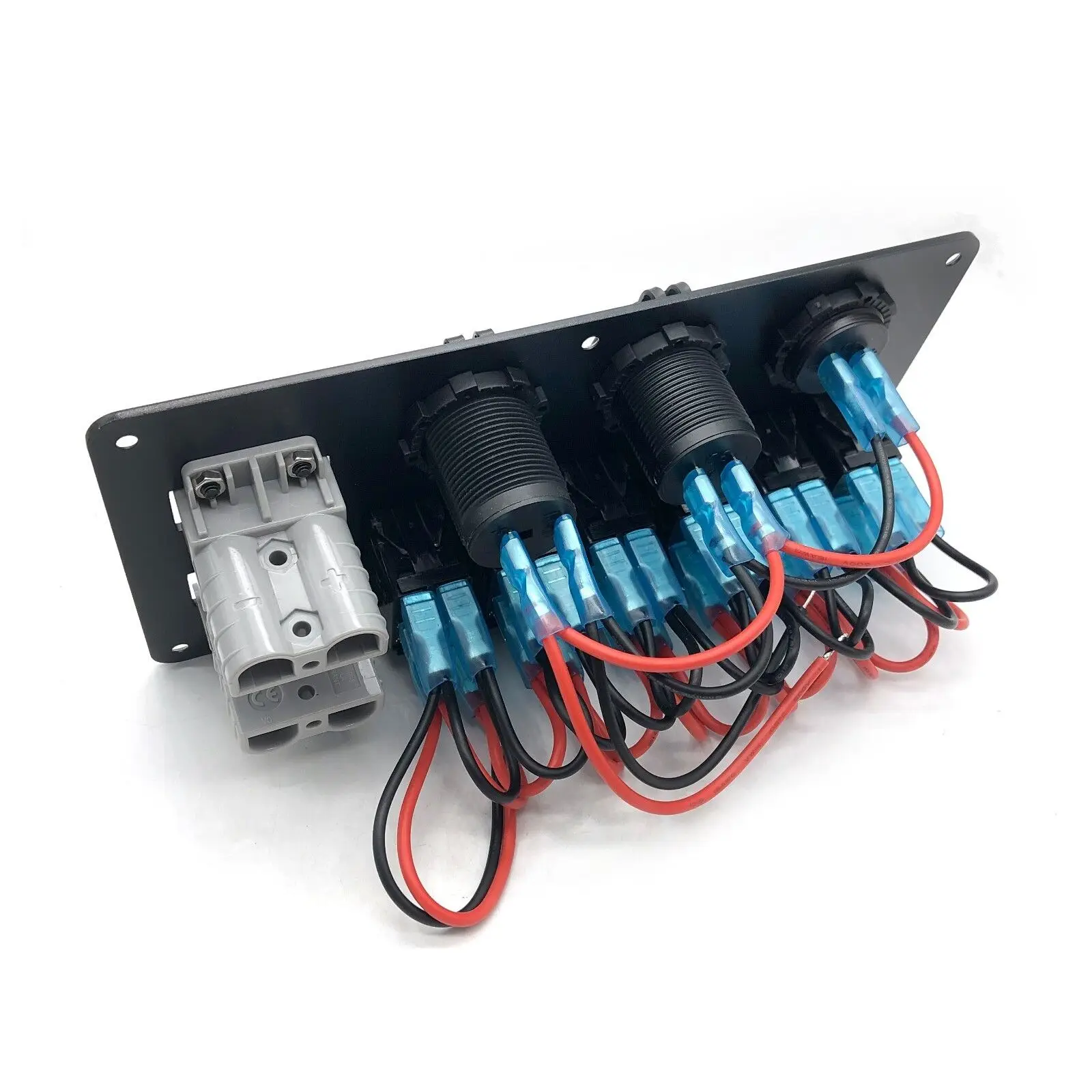 12Volt 6 Gang Led Switch Board Truck Switch Panel 4X4 Switch Panel For Car With 50A Solar Connector Plug