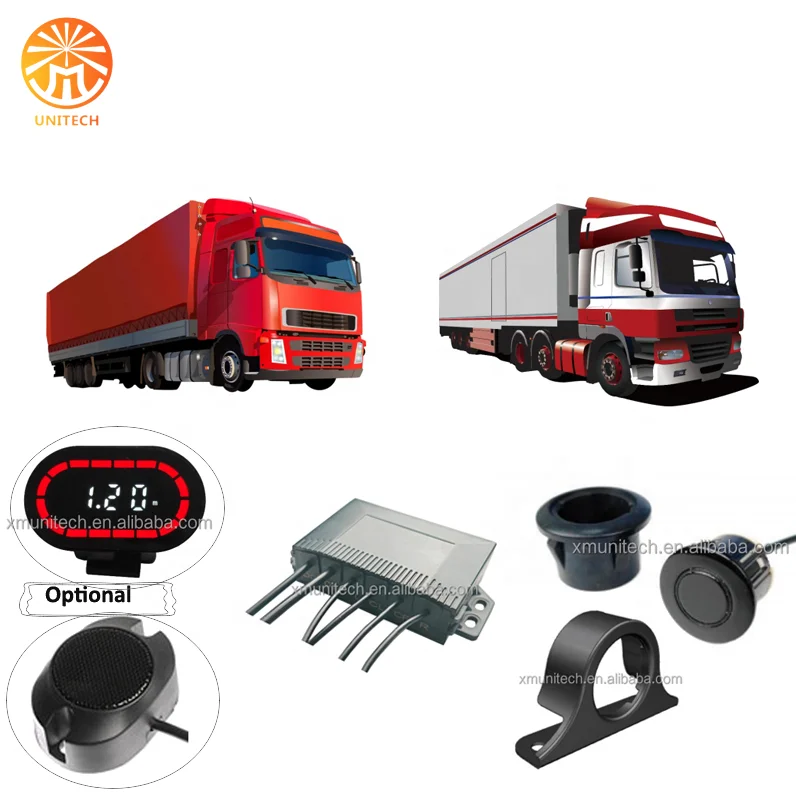 Intelligent Commercial Vehicle Parking Sensor Kits Truck Parking Backup Sensor System Trailer Parking Assistant