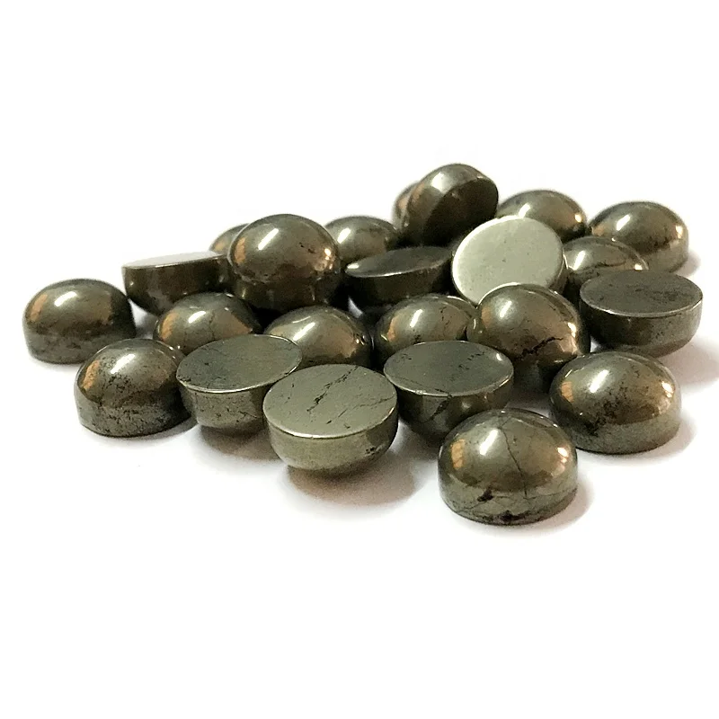 Natural Pyrite Cabochons Gold Color Stone Loose Beads