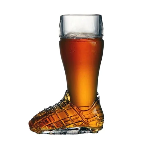 boot soccer beer glass
