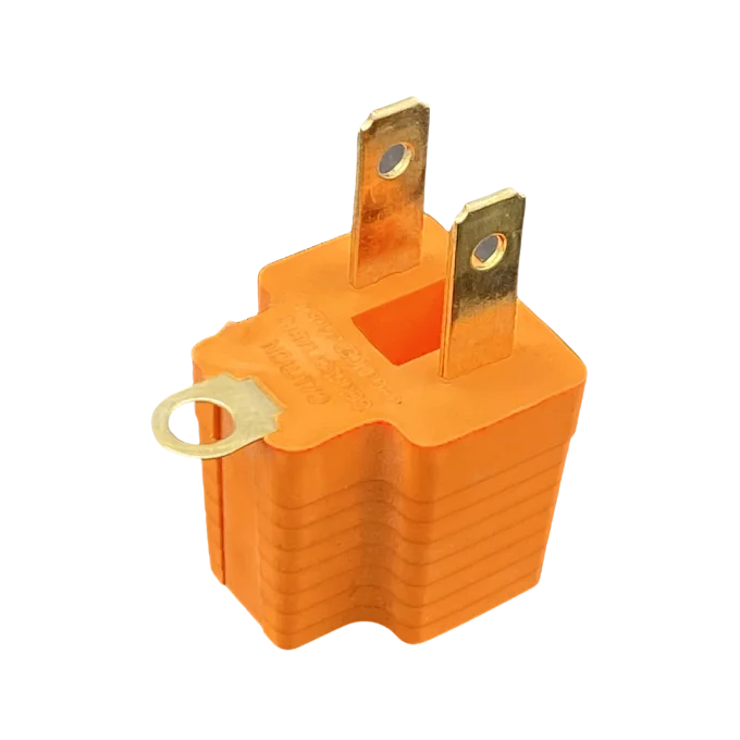 220v 120v plug ac adapter rubber material orange Mexico conversion  pvc 2 pin plug with socket