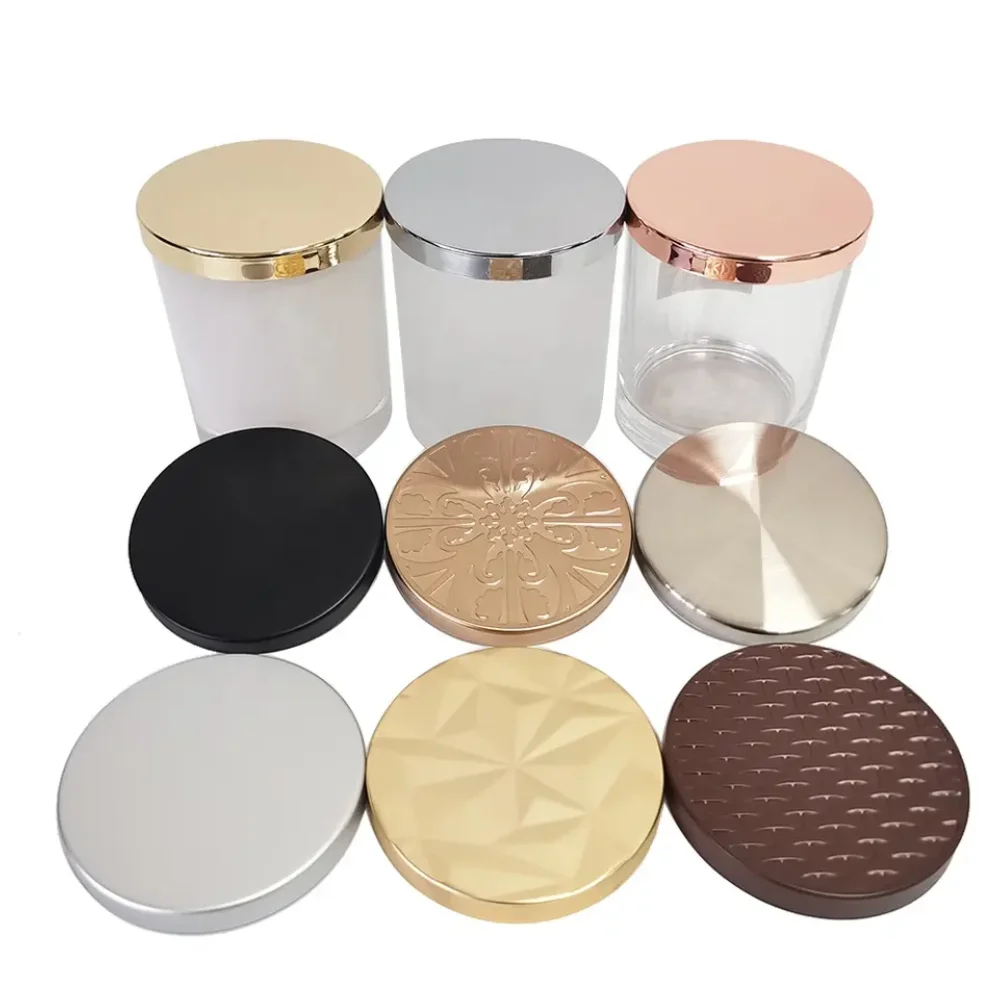 Metal Candle Lid Custom Logo Candler Toppers Gold Made Cover Crown Cap Manufacturer