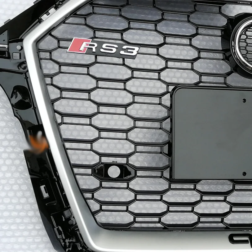 Front Bumper Grille Hood Grill For Audi A3 2017 2018 2019 Facelift Audi RS3 Racing Grille with ACC Hole