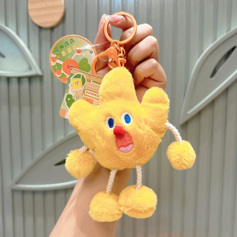 Scream Vegetable Plush Toy Tensile Elongation Figure Key Chain Creative Toys Tomato Corn Potato Soft Stuffed Doll