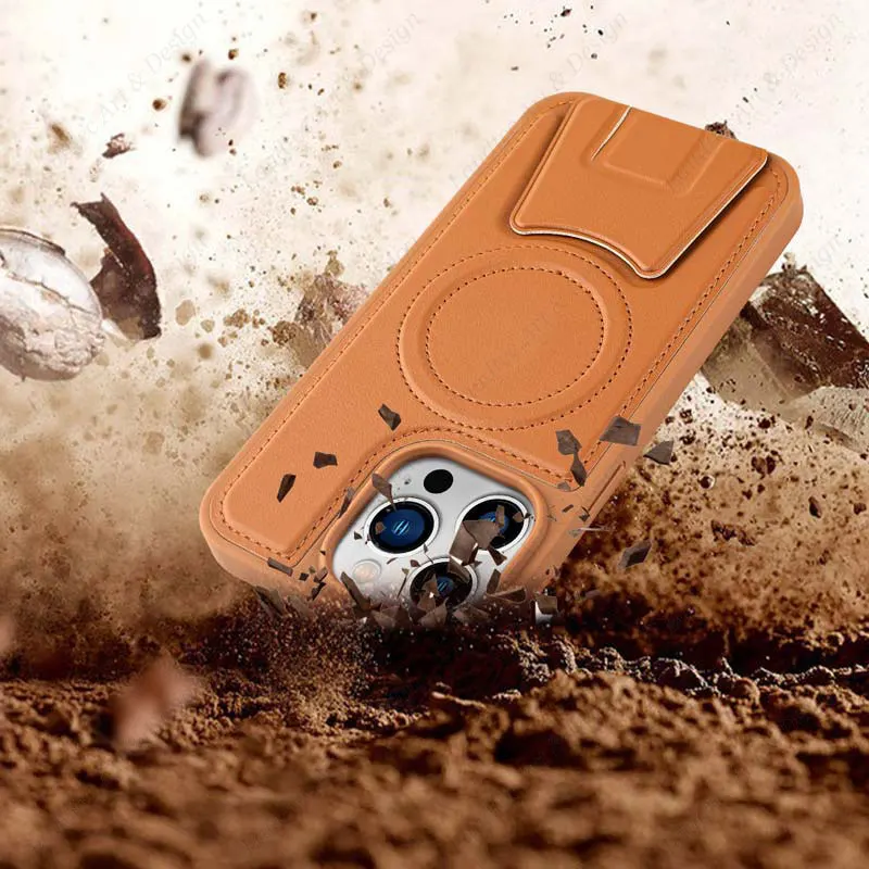 Laudtec SJK004 Matte Flip Cover Wallet Kickstand Case Leather Mobile Phone Cases For Iphone 15 14 13 12 11 10 8 7 Plus Pro Max