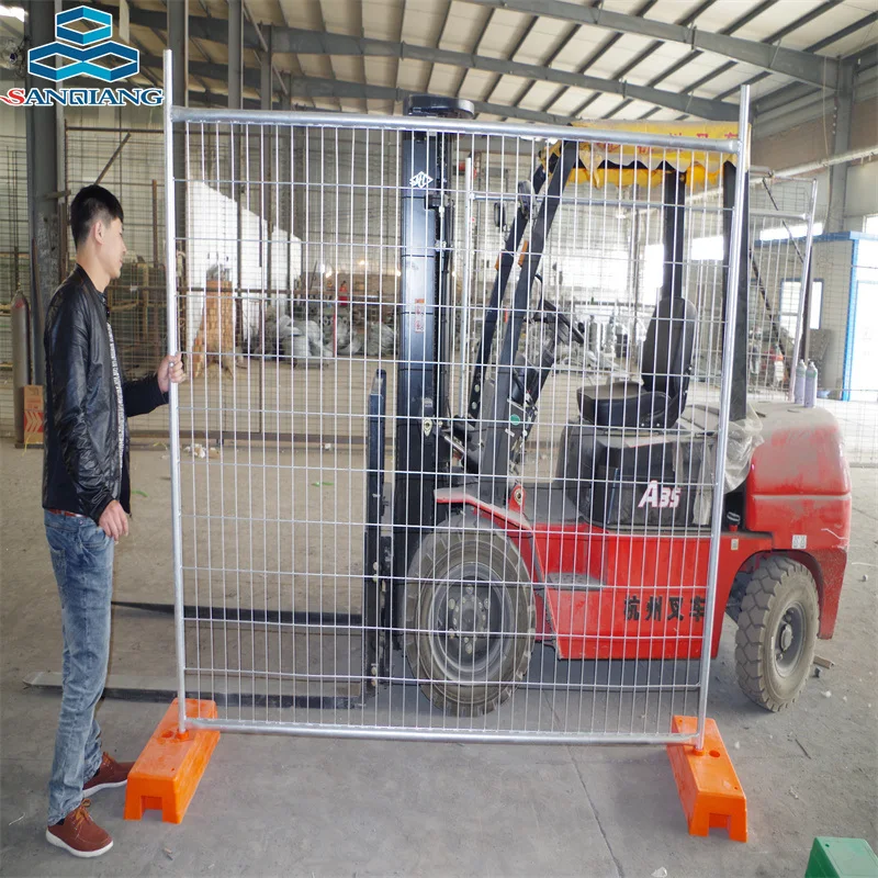 Removable fence Mobile construction site barrier galvanized temp fencing net temporary fence panels