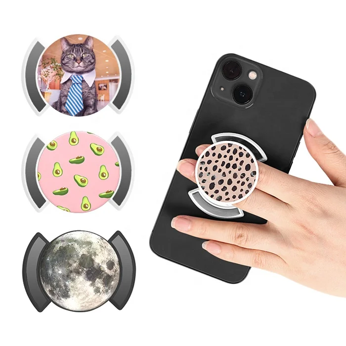 Qidian Smartphone Gadgets Plastic Clip Wireless Charging Friendly Phone Grip Kickstand Finger Ring Holder For Magsafe Grip