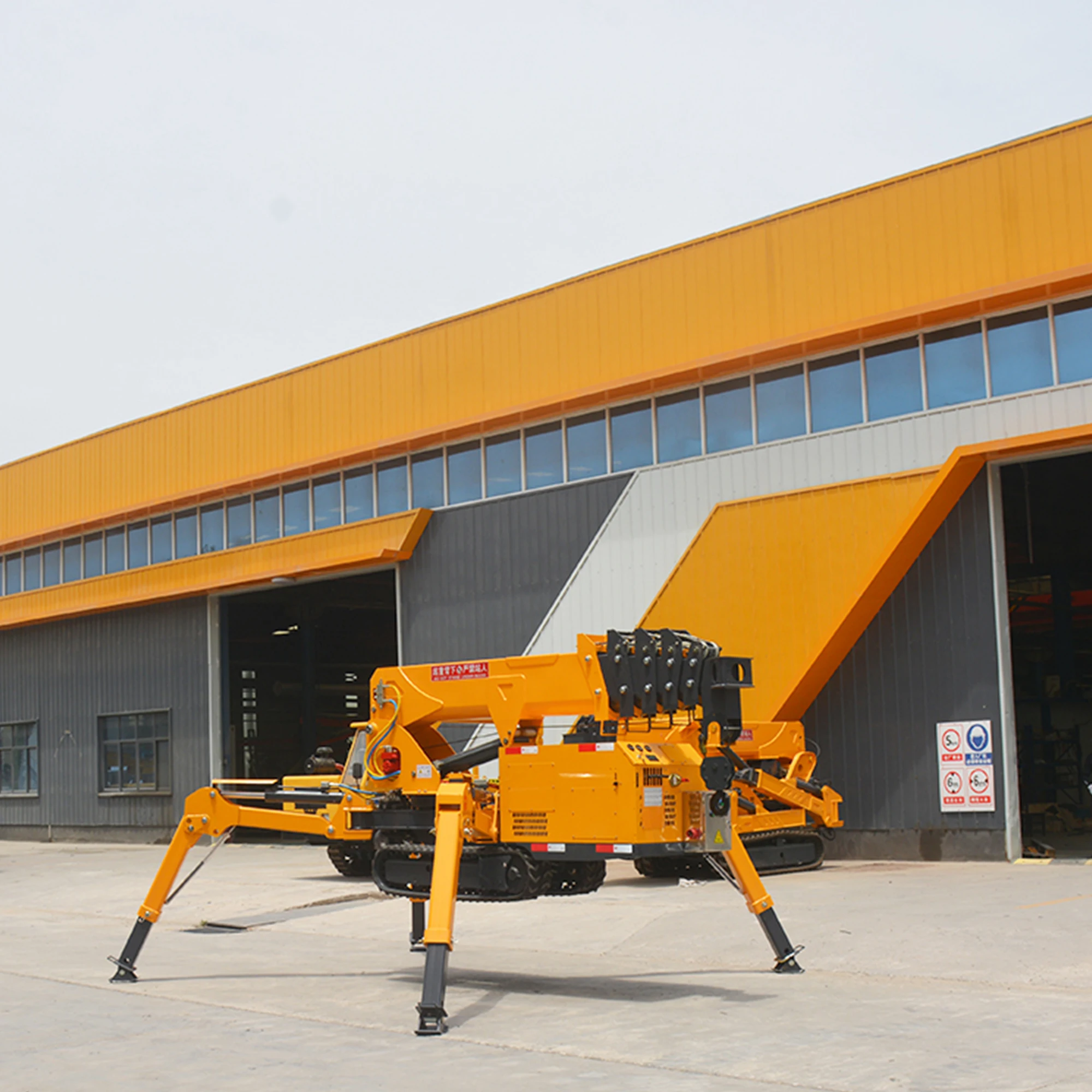 Spider Crane With Lifting Telescopic Boom Outrigger Building Engineering