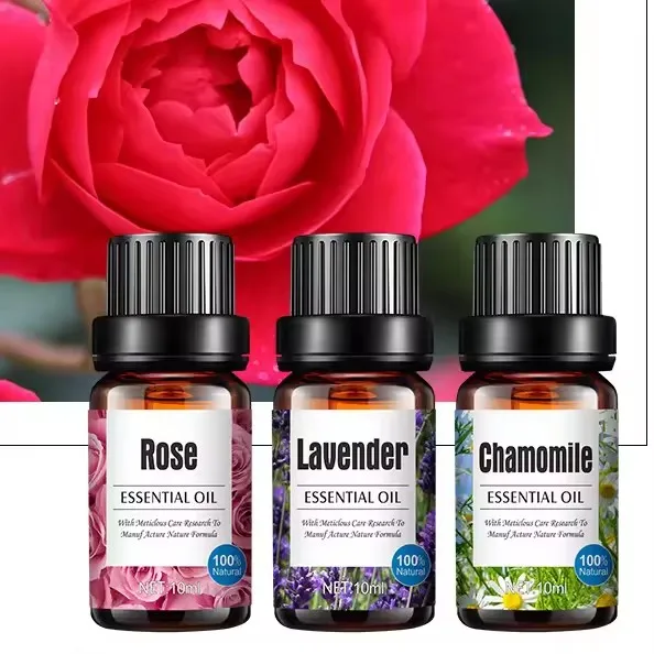 OEM Organic Pure Aroma Oil Skin SPA Tea Tree Oil Sandalwood Eucalyptus Rose Lavender Jasmine Chamomile Massage Essential Oil