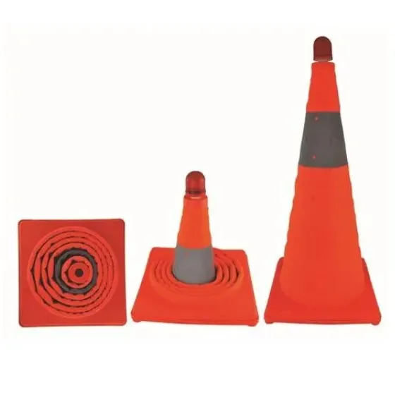 45cm 60cm 70cm collapsible traffic cone, road safety portable collapsible cone, ABS collapsible cone with headlight