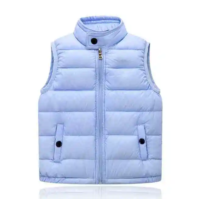Осенне-зимний пуховой жилет для девочек, уличный теплый жилет, детская одежда в европейском и американском стиле, оптовая продажа
