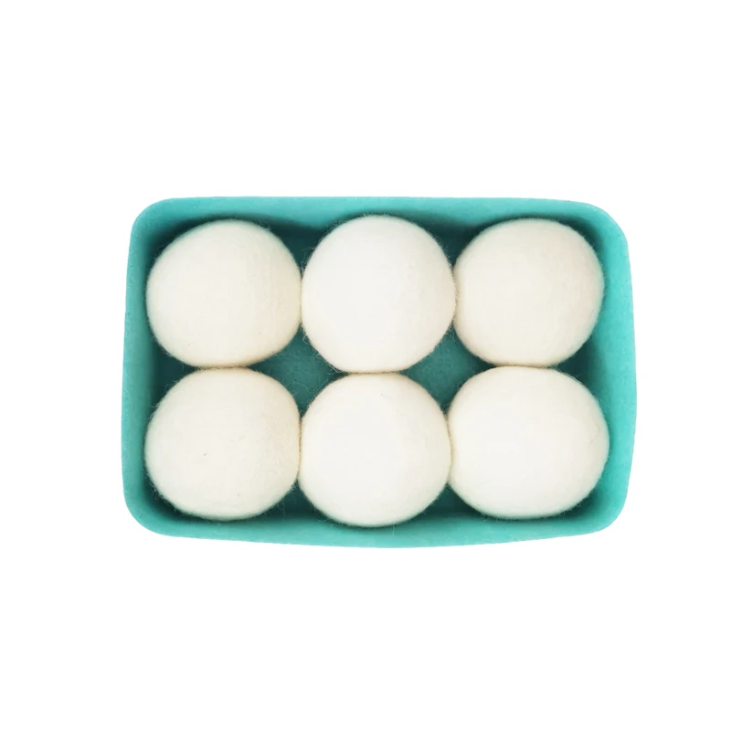 RWS Qualified Handmade Cut Drying Time Merino Wool Deryer Ball With Basket Package