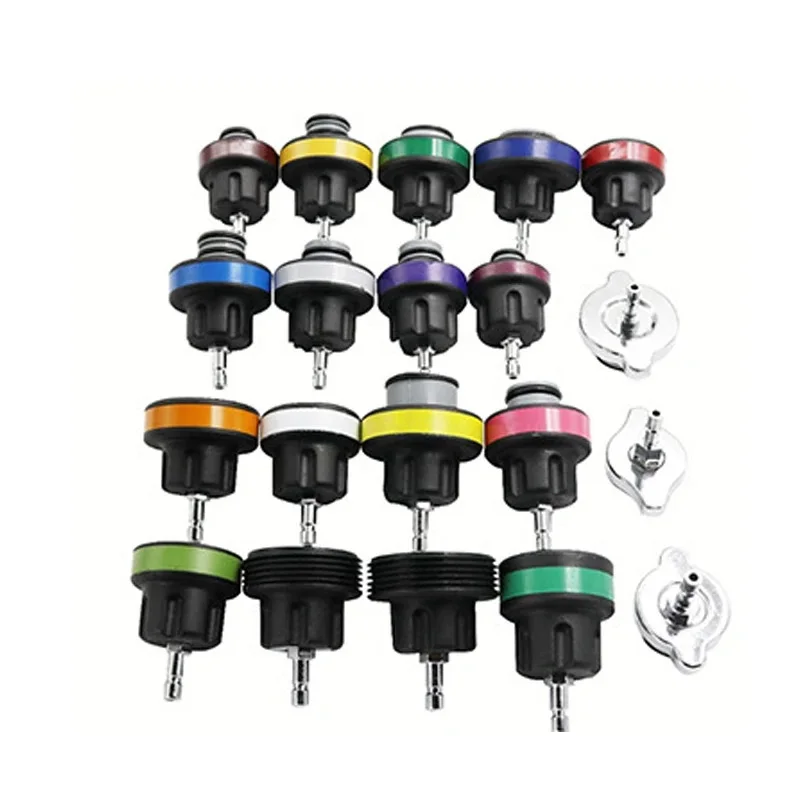 28Pcs Water Tank Leak Detector Water Tank Pumping Pressure Gauge Cooling System  Radiator Pressure Tester