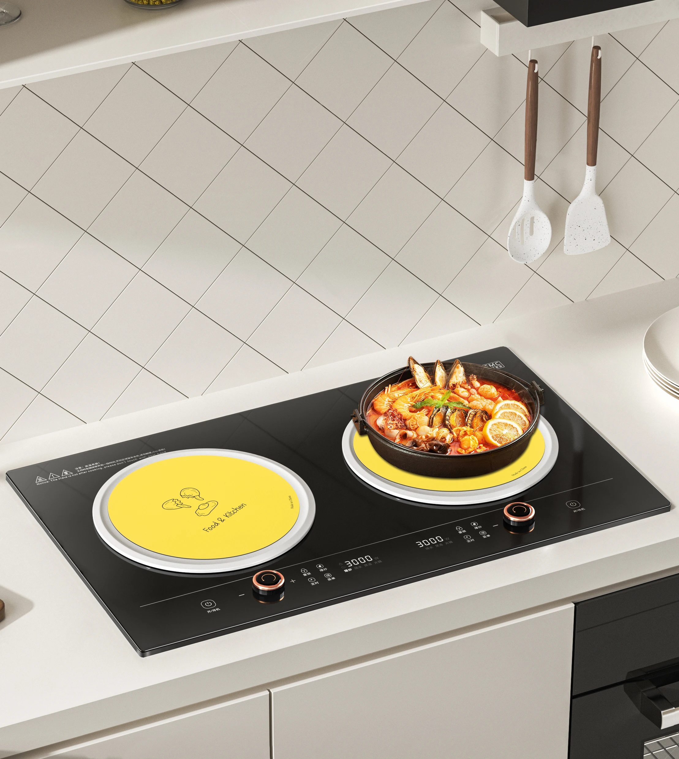 Induction Cooktop mat Silicone Microwave Oven Liner Induction Protector Cooker and Oven Silicone Induction Cooker Mat