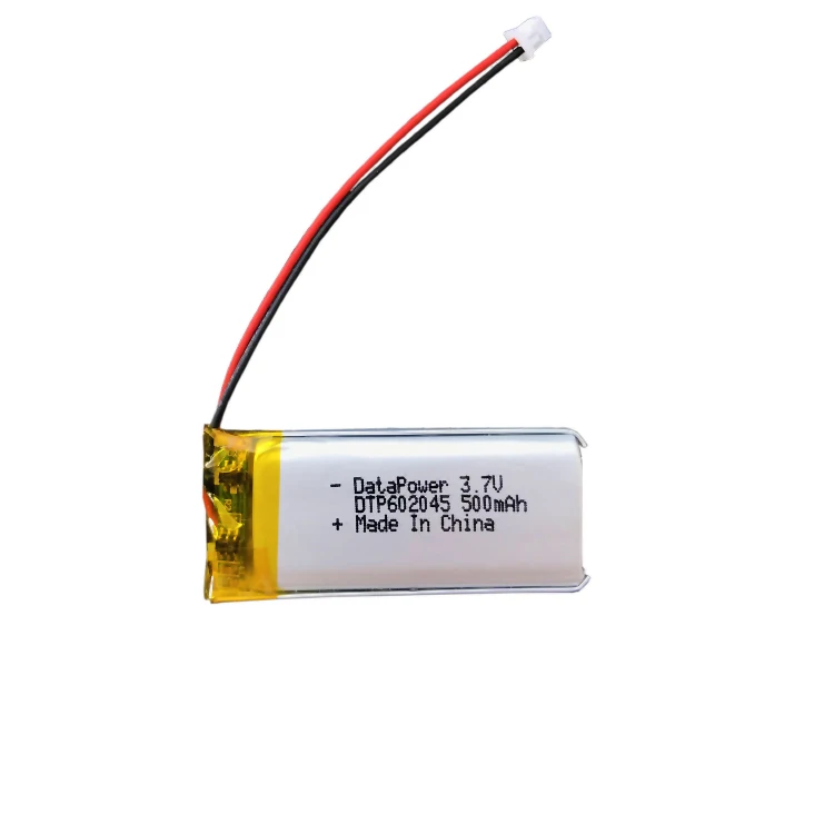 500mah rechargeable polymerDTP602045 3.7V lithium ion battery