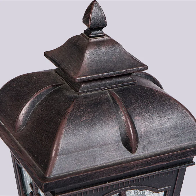 China factory Aluminum Waterproof Outdoor European classic Yard Fence lamp retro Led Post Cap Main Gate garden Pillar Light