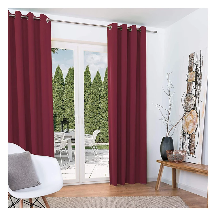 
Wholesale Hot Sell Modern Geometric Printed Linen Blackout Window Curtains 