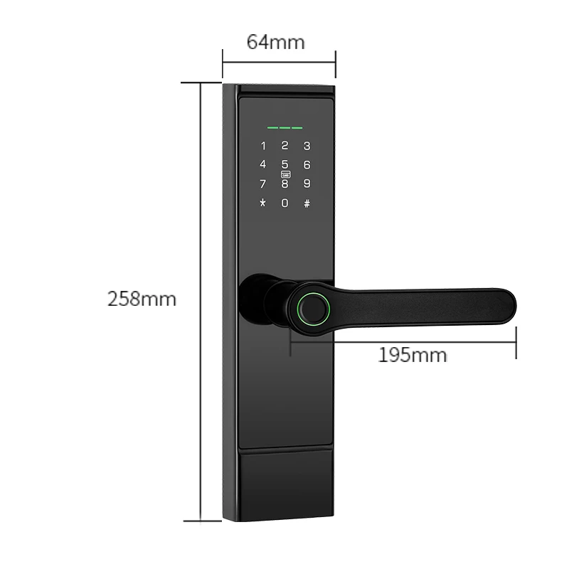 Wireless Wifi APP Remote Controlled Digital  Hotel Tuya Smart Fingerprint Anti Theft Home Electronics Smart Security Door Lock