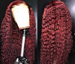 Orange Ginger Wig Curly Hair Part Colored Hair Wigs 60cm Middle point corn perm long curly hair wig