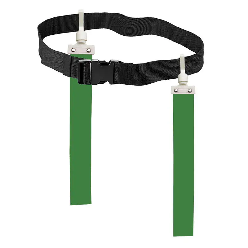 Custom Adjustable Colored Ribbon Waist Strap Belt Football Flags Belt For Soccer Team Player Accessories