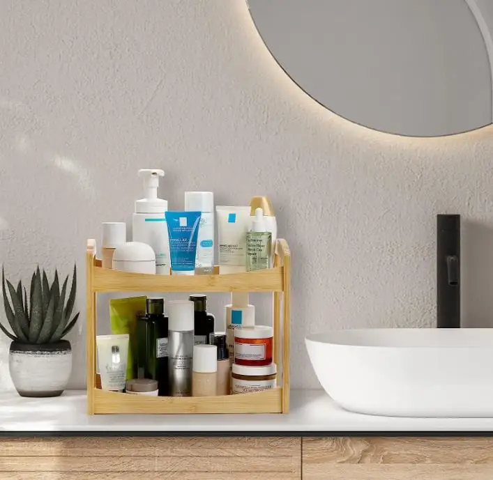 Полка для столешницы угловая полка кладовки 2-ярусная бамбуковая стойка специй органайзер шкафа