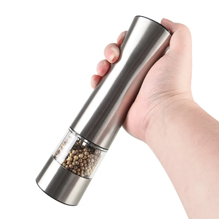 High Quality Stainless Steel Ceramic Core Automatic Electric Spice Salt and Pepper Grinder Set