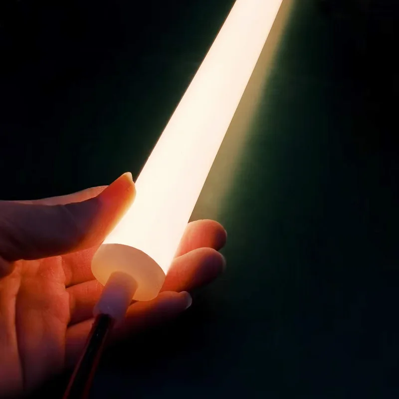 360 Degree Glowing Led Neon Flex Strip Round Diameter 20mm 22mm 25mm 40mm RGB DMX Flexible Silicone Neon Tube LED Rope Lights