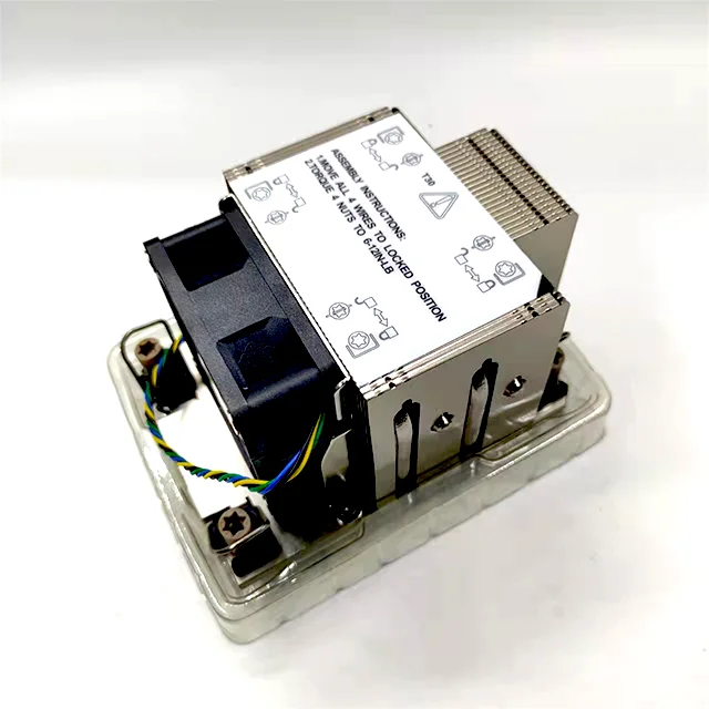 Industrial Industrial Control Server 2U CPU Cooler 5 Heat Pipe Active CPU Heatsink Silver Nickel Plating 300W Screw Fixation