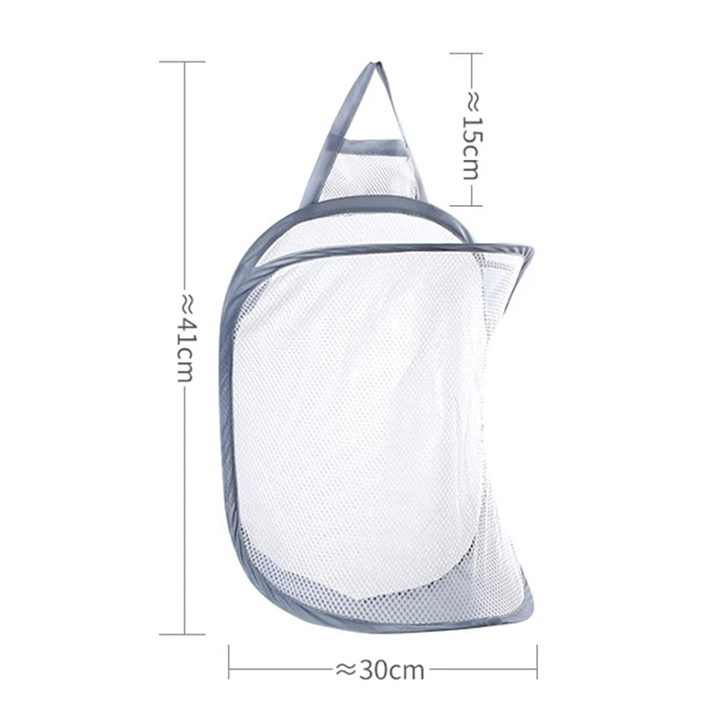 RTS Factory Hot Selling Bathroom Clothes Storage Bag Mesh Foldable Household Goods