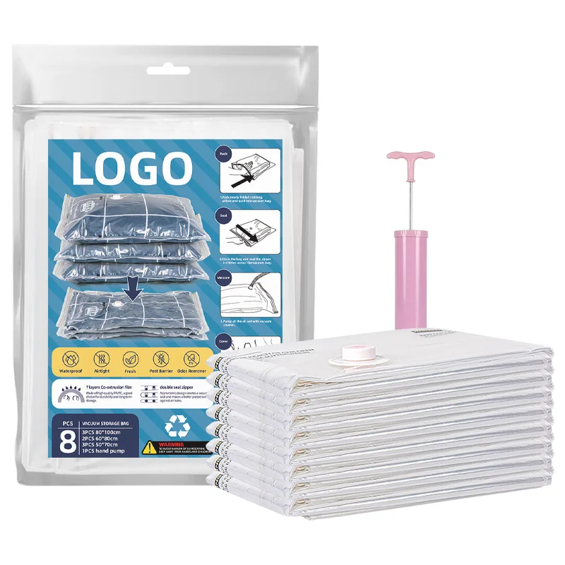 Cheap Price Plastic Vacuum Compressed Space Saver Seal Clothing Bag Vacuum Travel Vacuum Clothes Storage Bags