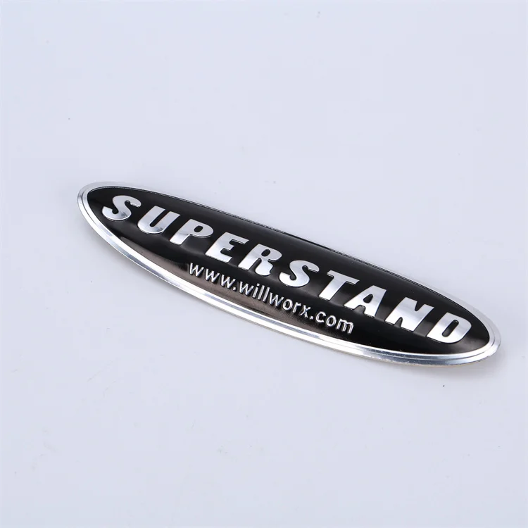 Wholesale ODM Custom Car Emblem Badge Embossed Clear Pattern Metal Names Car Interior Accessories License Plate
