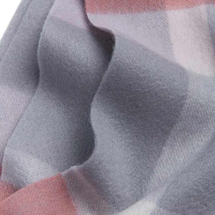 Winter Unisex Men Women Checked  pure 100% wool scarf