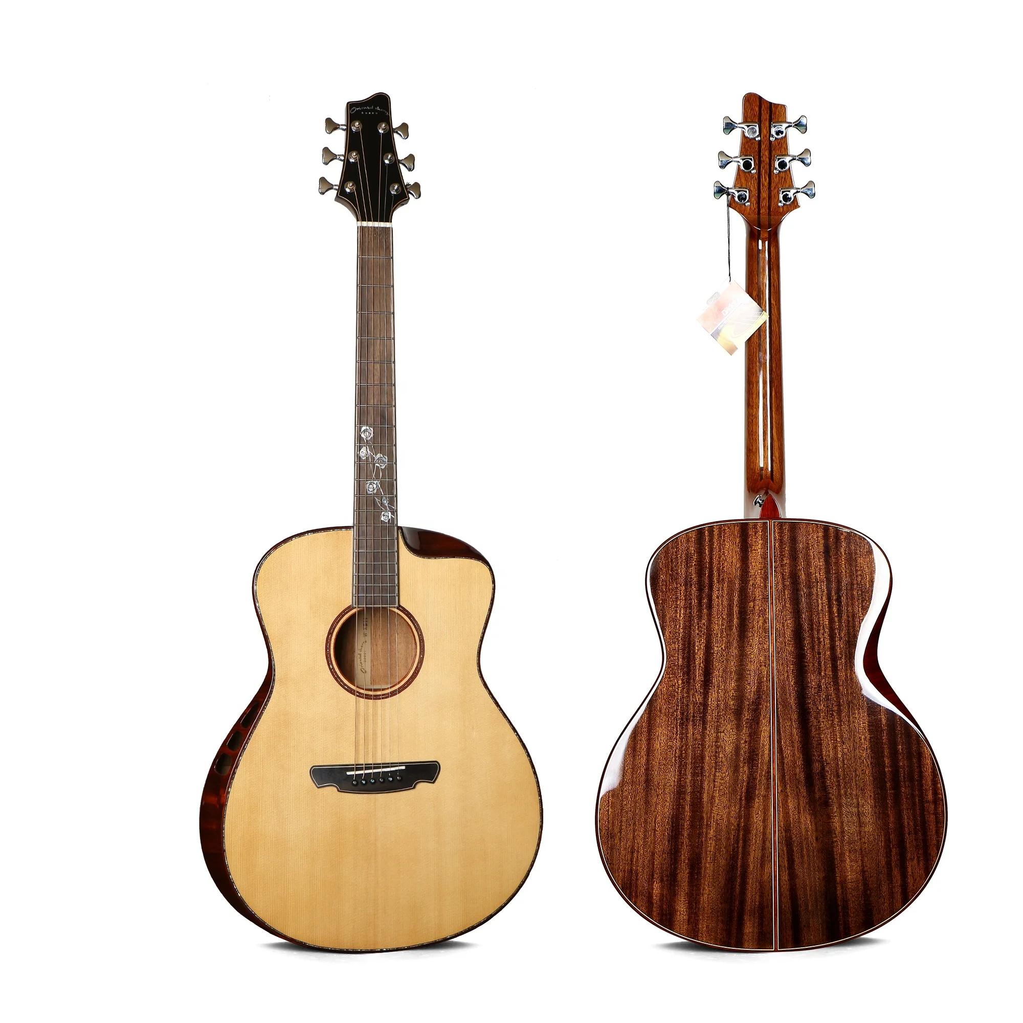 High End Factory Handmade Customized All Solid Sitika Spruce Top 41 Inch All Solid Acoustic Guitar