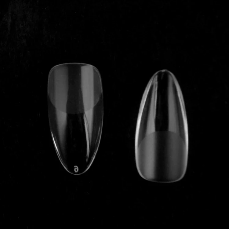 Custom logo 300Pcs/Box C Curve Nail Tips round Acrylic Full Cover Clear  nail tips