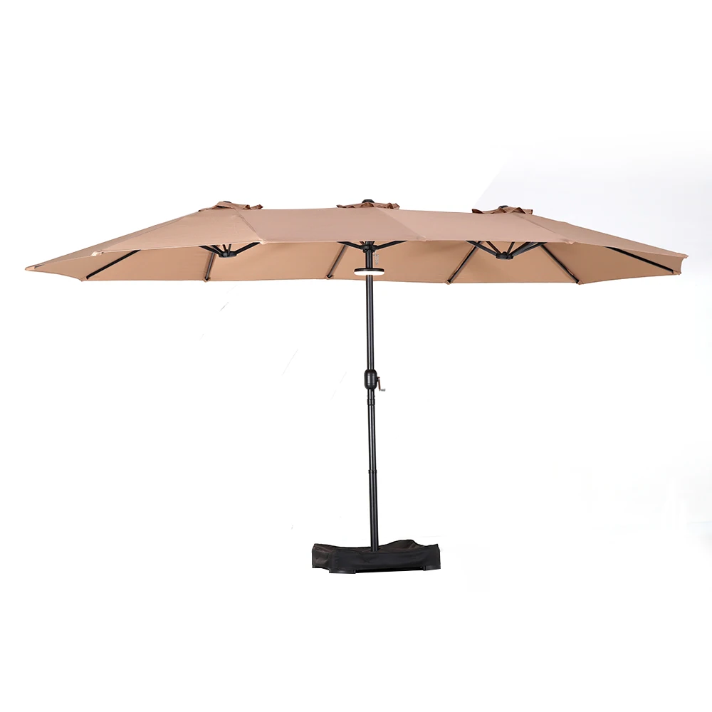 
Garden Patio Balcony Hotel Restaurant Retractable Wheather Hawaiian Umbrella Outdoor Umbrella with three tops 