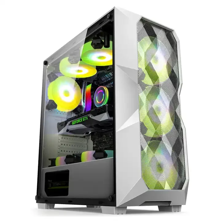 New product Customized glass computer pc case desktop gaming computer case support atx m-atx Computer RGB Case