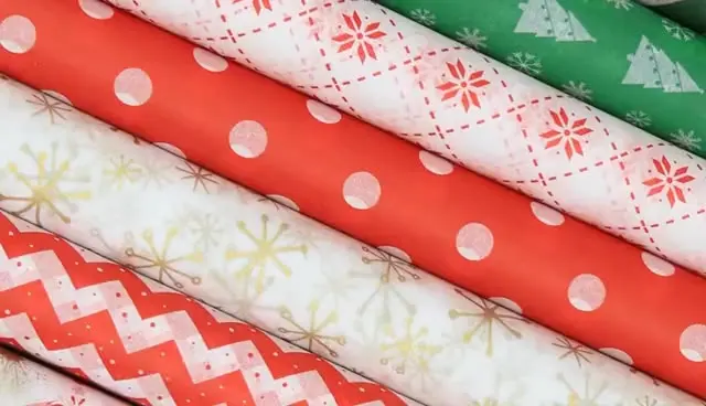 Stylish and shiny wrapping gift paper wrapping tissue paper Gold supplier Christmas gift wrapping paper roll