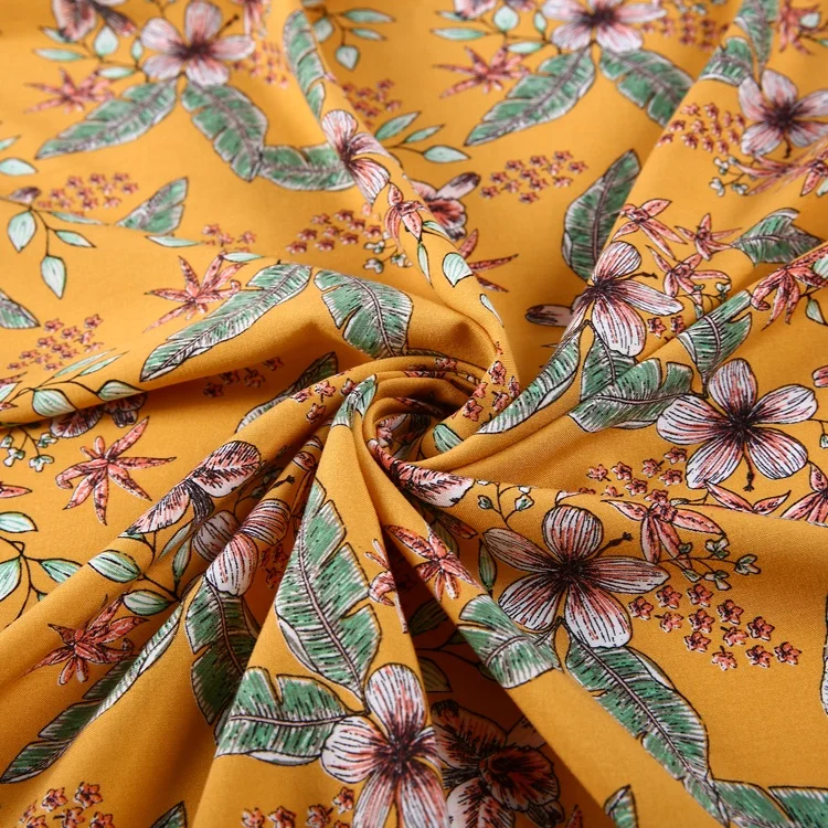 100% viscose rayon screen print fabric rayon african  wax prints spun rayon  weaving fabric 6 yards