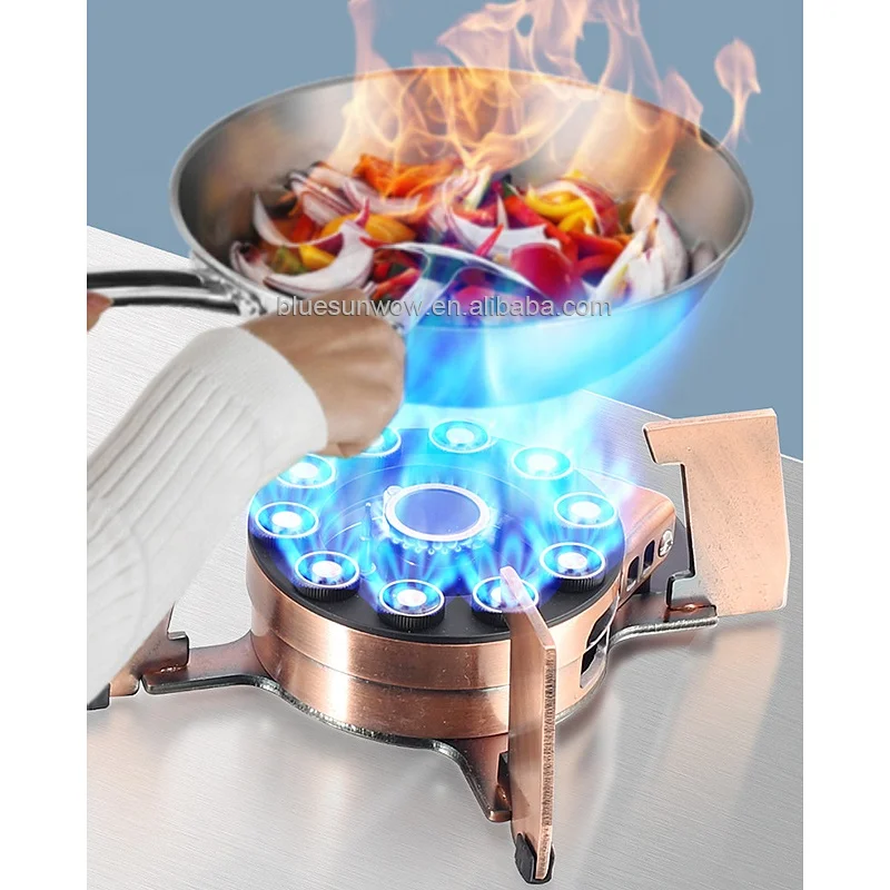 Wholesale Advanced Technology Timer Function Rose Gold Tabletop Upturn Furnace Head High Power 2 Burner Cooktops Gas Stove