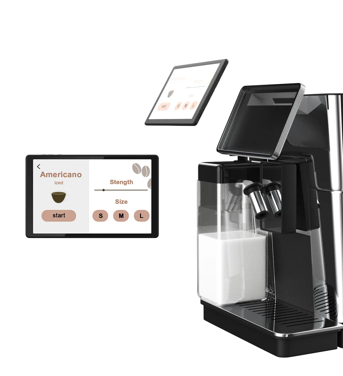 High-End 10 Inch Touch Screen Tablet Embedded in Self-Service Coffee Machine Kiosk Nfc Android Tablet PC